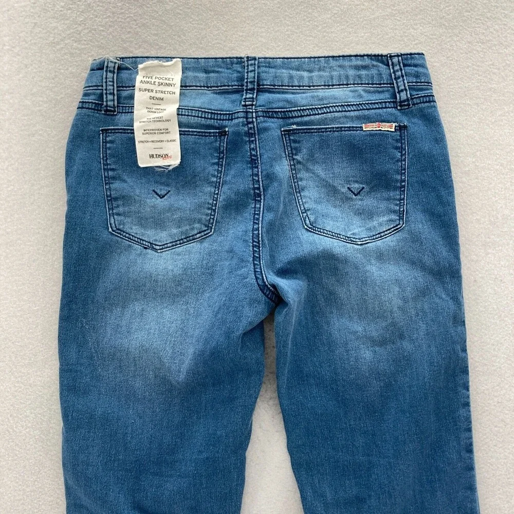 Hudson Kids Cailin Five Pocket Ankle Skinny Jeans Size‎ 16 Blue Stretch Denim